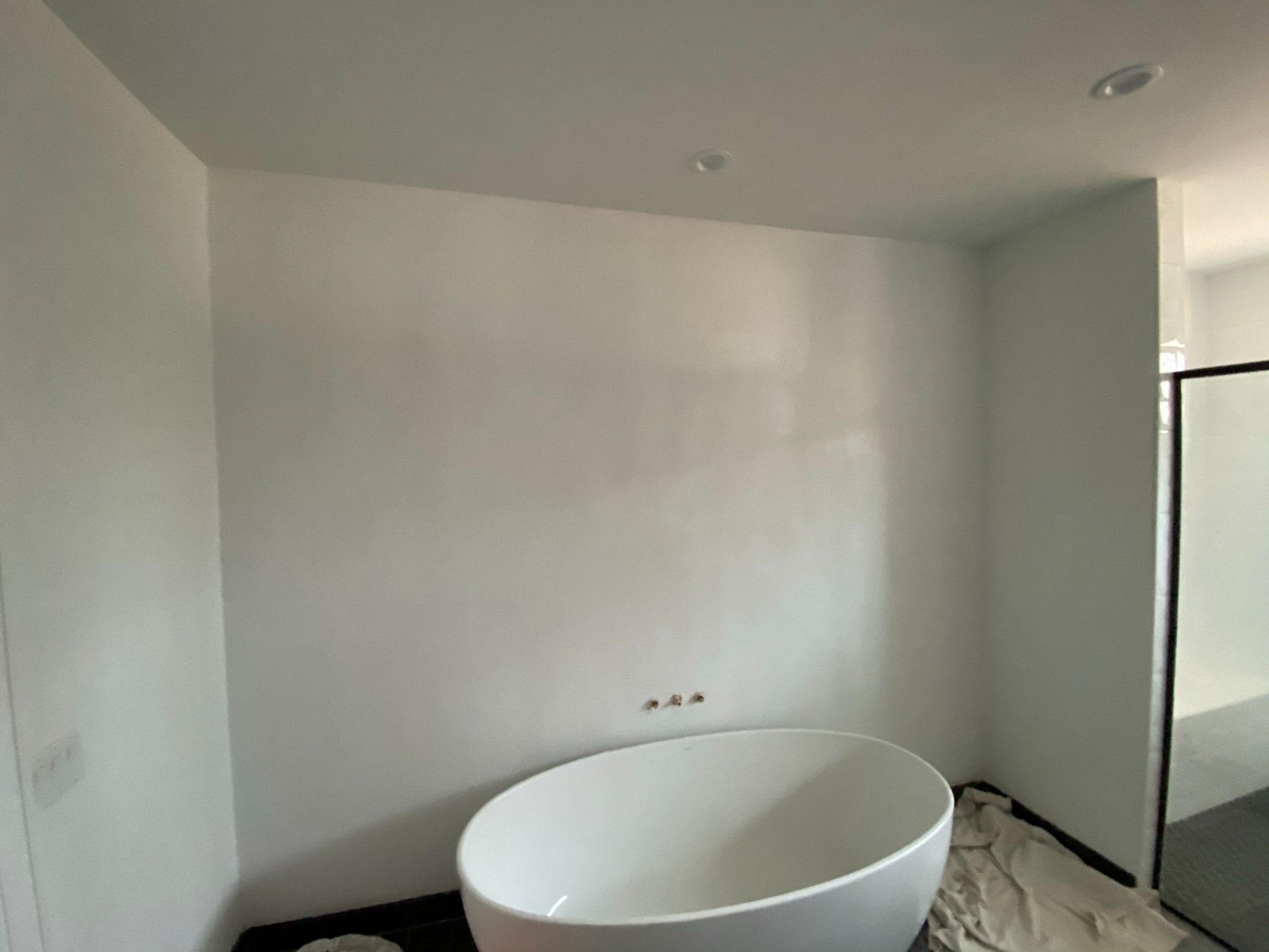 wall after GARDZ application and skim coat