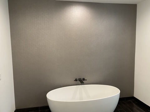 finished wallcovering installed after proper wallpaper prep