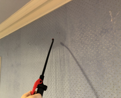 Stripping wallpaper with laundry detergent
